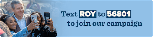 Signu up for texts from Roy! Text ROY to 58601